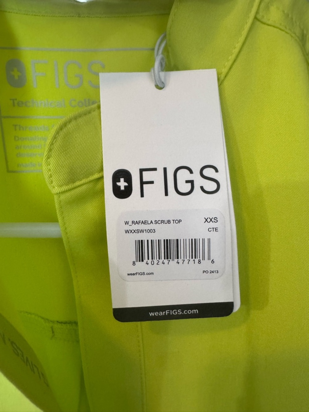 Figs Rafaela Scrub Top XXS - Picture 3 of 3